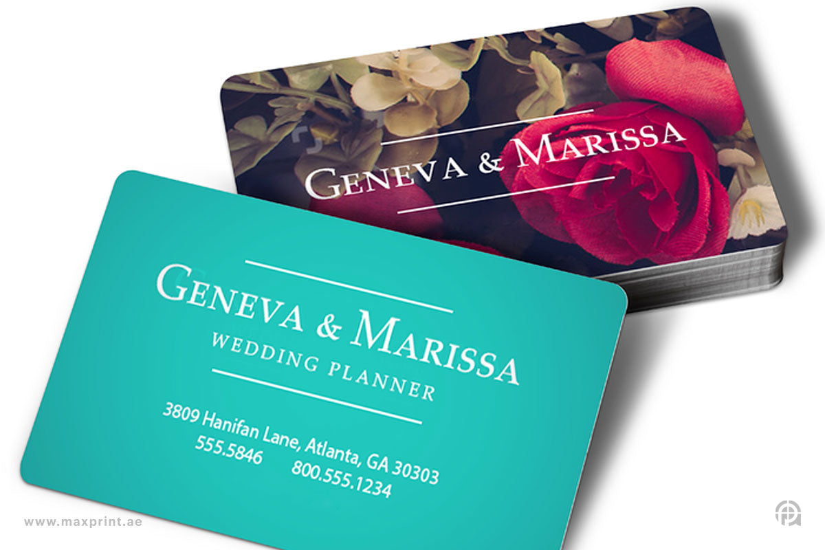 1000 بطاقة عمل، مغلفة بطبقة غير لامعة، ذات زوايا مستديرة