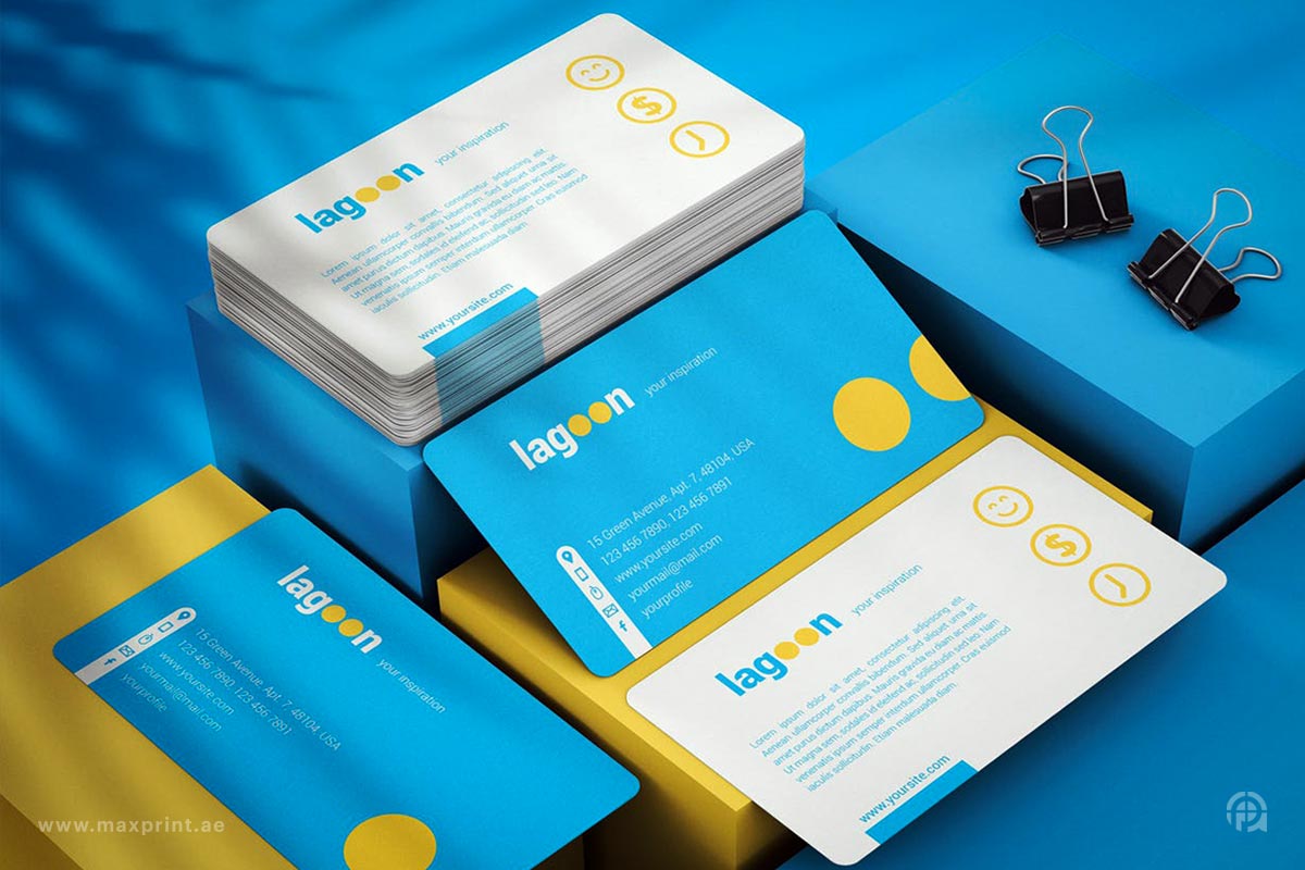 1000 بطاقة عمل، مغلفة بطبقة غير لامعة، ذات زوايا مستديرة