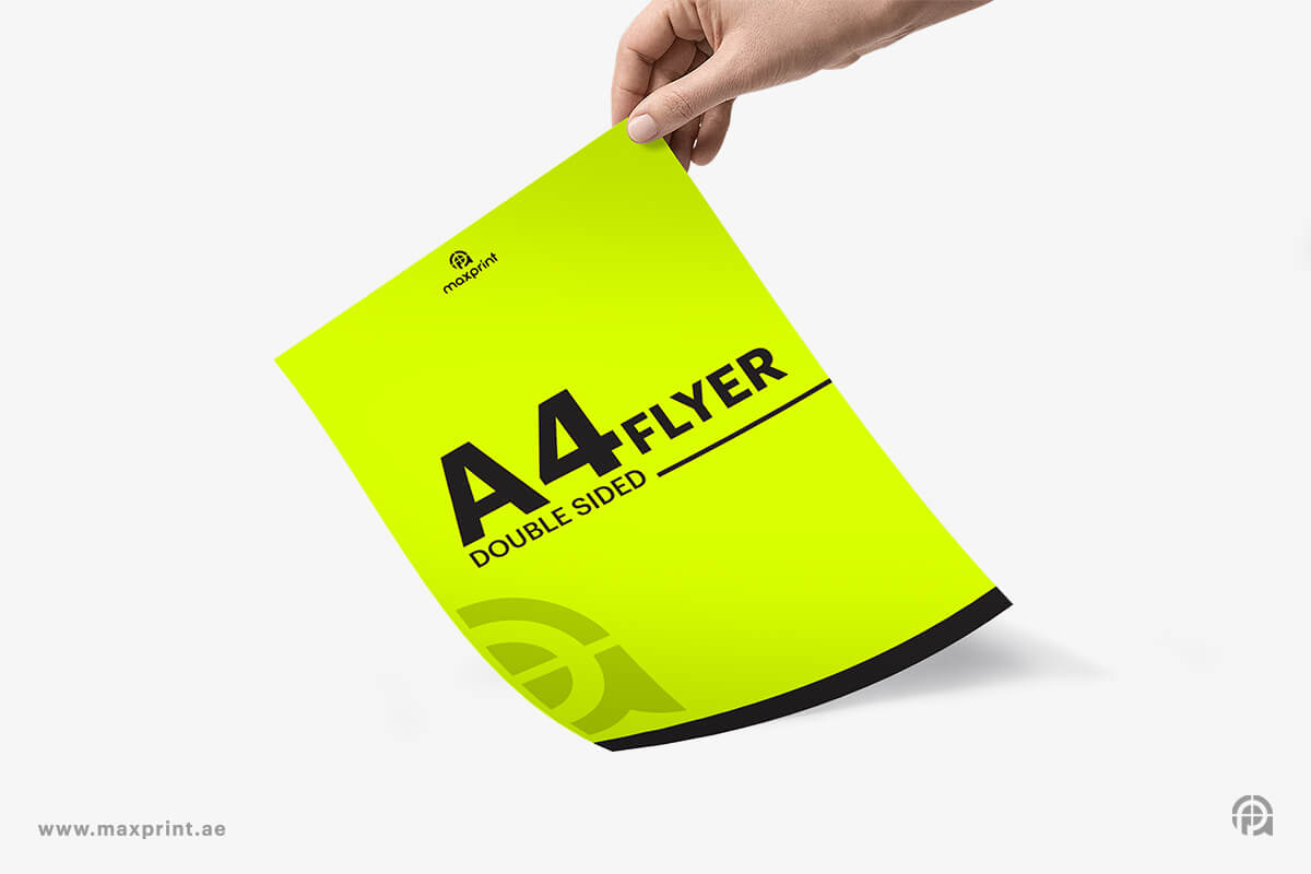 5000 فلاير A4 حجم فعلي، ورق لامع ١٧٠ جرام لكل متر مربع