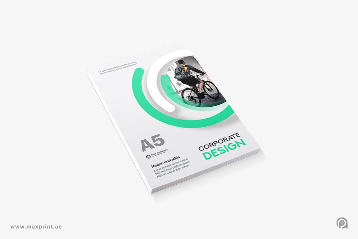 10000 فلاير A5 حجم فعلي، ١٧٠ جرام لكل متر مربع، ورق لامع